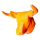 Trofeo 3D Toro naranja perfil