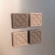 Lote de 4 MINI magnets Flor de Barcelona hormigón