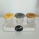 3 Mini floreros rectos con tapa Botonflor soporte de flores