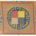 4 mini magnets Flor de Barcelona, Panot, colores