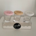 3 Mini slanted vases with lid Botonflor flowers holder