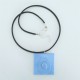 Collar ajustable amb penjoll de alvocat en resina ceràmica