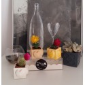 3 Mini heart cubic magnetic pots, mini vases