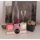 3 Mini heart cubic magnetic pots, mini vases