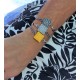 8 Pulseras mano Flor de Barcelona, cierre lateral con mosquetón