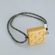 8 Pulseras mano Flor de Barcelona, cierre lateral con mosquetón