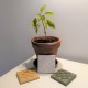 3 coasters,  Bilbao rosette tile, in ceramic resin