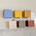 3 Mini Cubic Magnetic vases, Bilbao rosette tile in ceramic resin