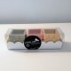 3 Mini Cubic Magnetic vases, Bilbao rosette tile in ceramic resin