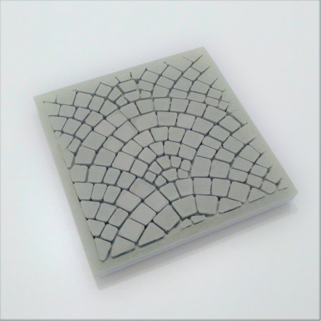 3 posa vasos adoquines de París en hormigón, aceras de París