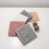 3 coasters Paris cobblestones in ceramic resin