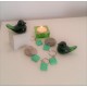 10 key chains with Panot pendant in ceramic resin