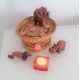 10 key chains with Panot pendant in ceramic resin