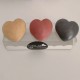 3 paperweights heart, pebble heart, stone heart