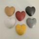 3 paperweights heart, pebble heart, stone heart