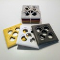 3 posavasos calados, Flor de Barcelona, Panot, rachola calada