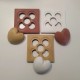 3 posagots calats, Flor de Barcelona, Panot, rajola calada