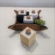 4 mini cubic soliflor vases, tile  rose of Barcelona