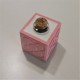 4 mini cubic soliflor vases, tile  rose of Barcelona