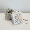 3 posavasos Panot blancos con aspecto Terrazzo