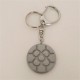 Key chain with round Bilbao rosette tile pendant in ceramic resin