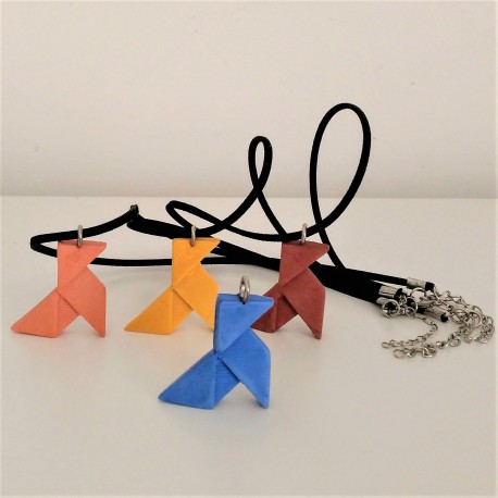collaret llacet origami resina ceràmica
