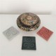 3 posavasos cuadrados con trisquel