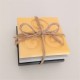 3 posavasos cuadrados con trisquel