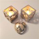 Mini maceta cúbica calada Panots gris acabado metal dorado