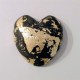 3 pisapapeles corazón gris con acabado metal dorado