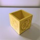 Flower pot with engraved trisquel.