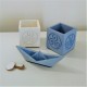 Flower pot with engraved trisquel.