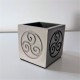 Flower pot with engraved trisquel.