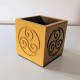 Flower pot with engraved trisquel.