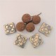 4 Mini imanes Panot con acabado metal dorado