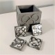 4 Mini imanes Panot con acabado metal plateado