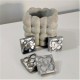 4 Mini imanes Panot con acabado metal plateado