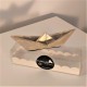 Velero grande estilo origami con acabado metal dorado