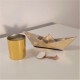 Gran veler estil origami amb acabat de metall daurat