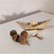 Velero grande estilo origami con acabado metal dorado