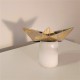 Velero grande estilo origami con acabado metal dorado