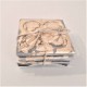 3 posavasos Panot de Barcelona con acabado en metal dorado o plateado