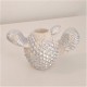 Mini cactus pot with golden or silvered metal finish