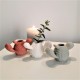 Mini cactus pot with golden or silvered metal finish