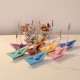 10 mini veleros origami con clip portafotos