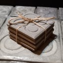 4 Dark Concrete Panot Coasters