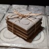 4 Posavasos hormigón oscuro Panot, Flor de Barcelona