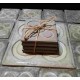4 coasters dark concrete Panot, Rose of Barcelona