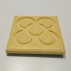 4 coasters, ecological resin, Barcelona flower, Panot