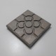 4 posavasos Baldosa roseta de Bilbao en hormigón